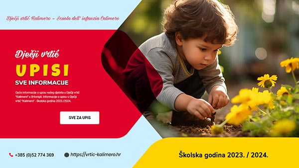 web stranice za Dječji vrtić Kalimero – Scuola dell’Infanzia Calimero Brtonigla